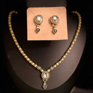 Indo Western Mala necklace and earring set
